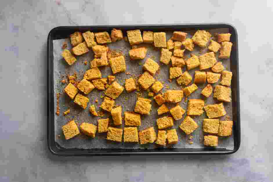 Sausage Stuffing Recipe:
Bake the cornbread for about 25-30 minutes, until the cornbread is dry but not browned.