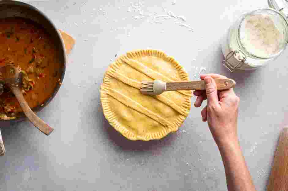 Crawfish Pie Recipe: 
Cut two or three 1-inch long slits in the top.