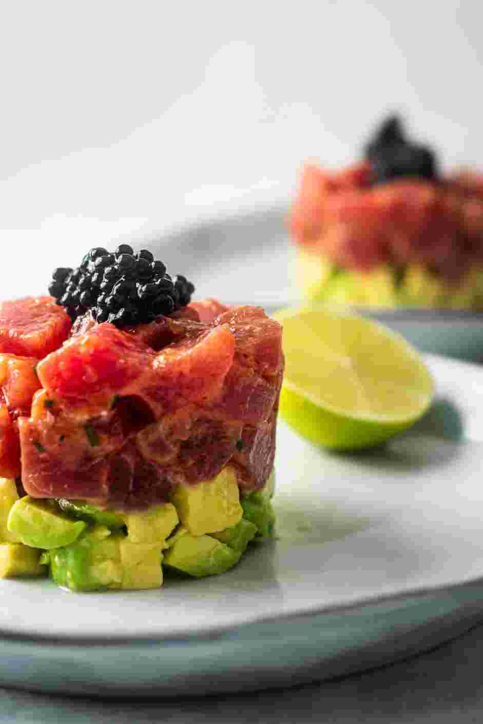 Tuna Tartare Recipe: Serve immediately as is or paired with sesame crackers.