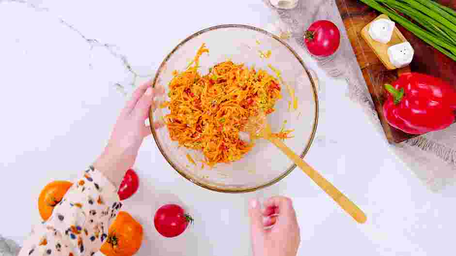 Sweet Potato Hash Browns Recipe: Mix until well combined.