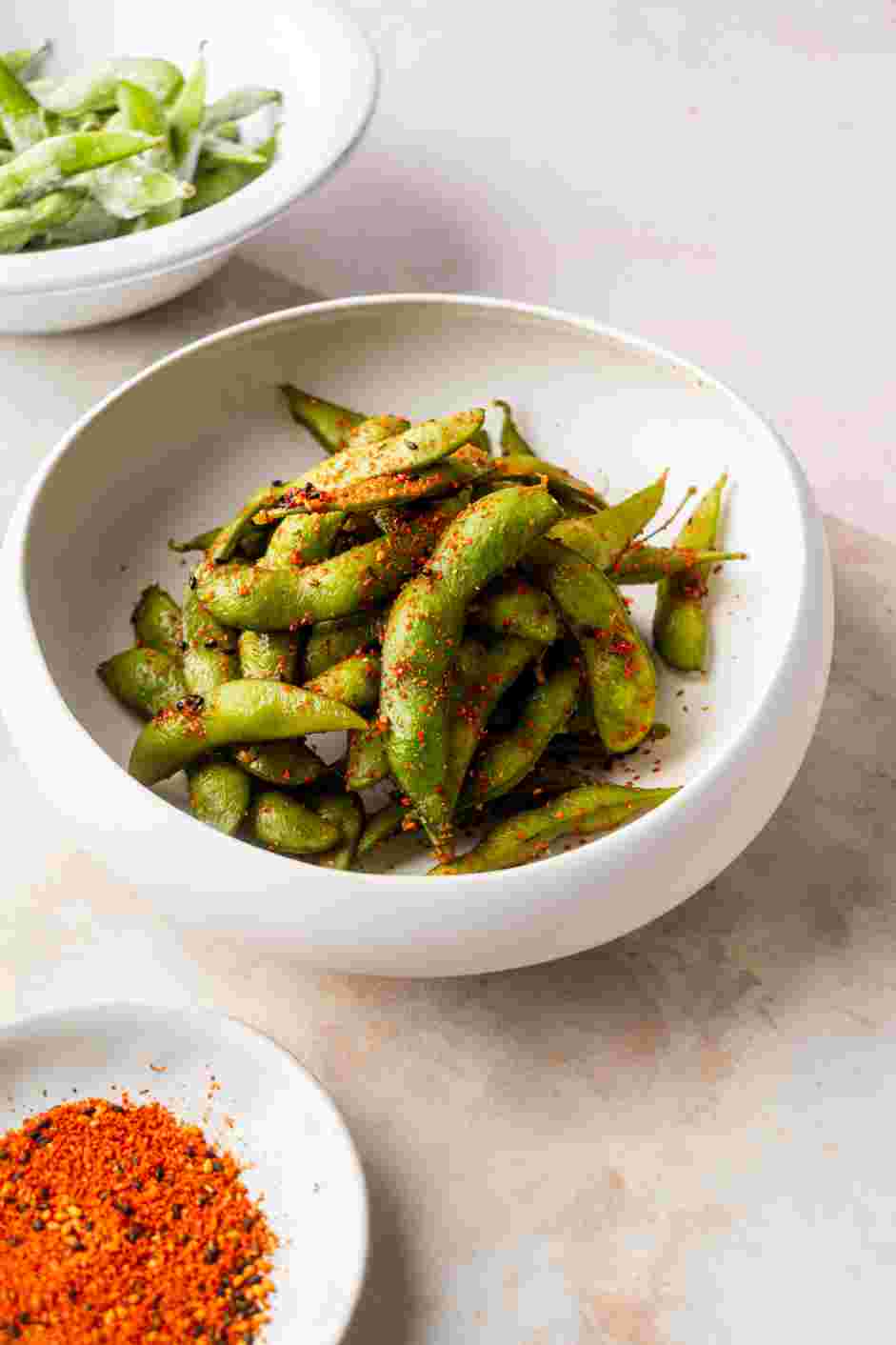 Spicy Edamame Recipe: Let cool.