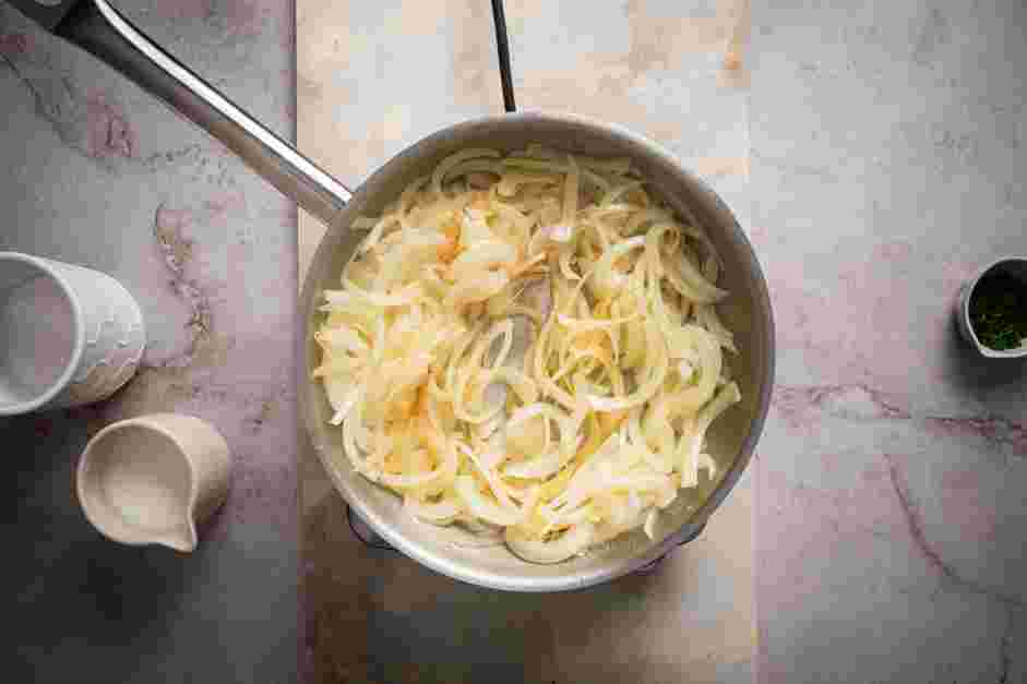 Caramelized Onion Dip Recipe: Reduce the heat to medium-low and cook the onions, stirring constantly so the onions cook evenly.