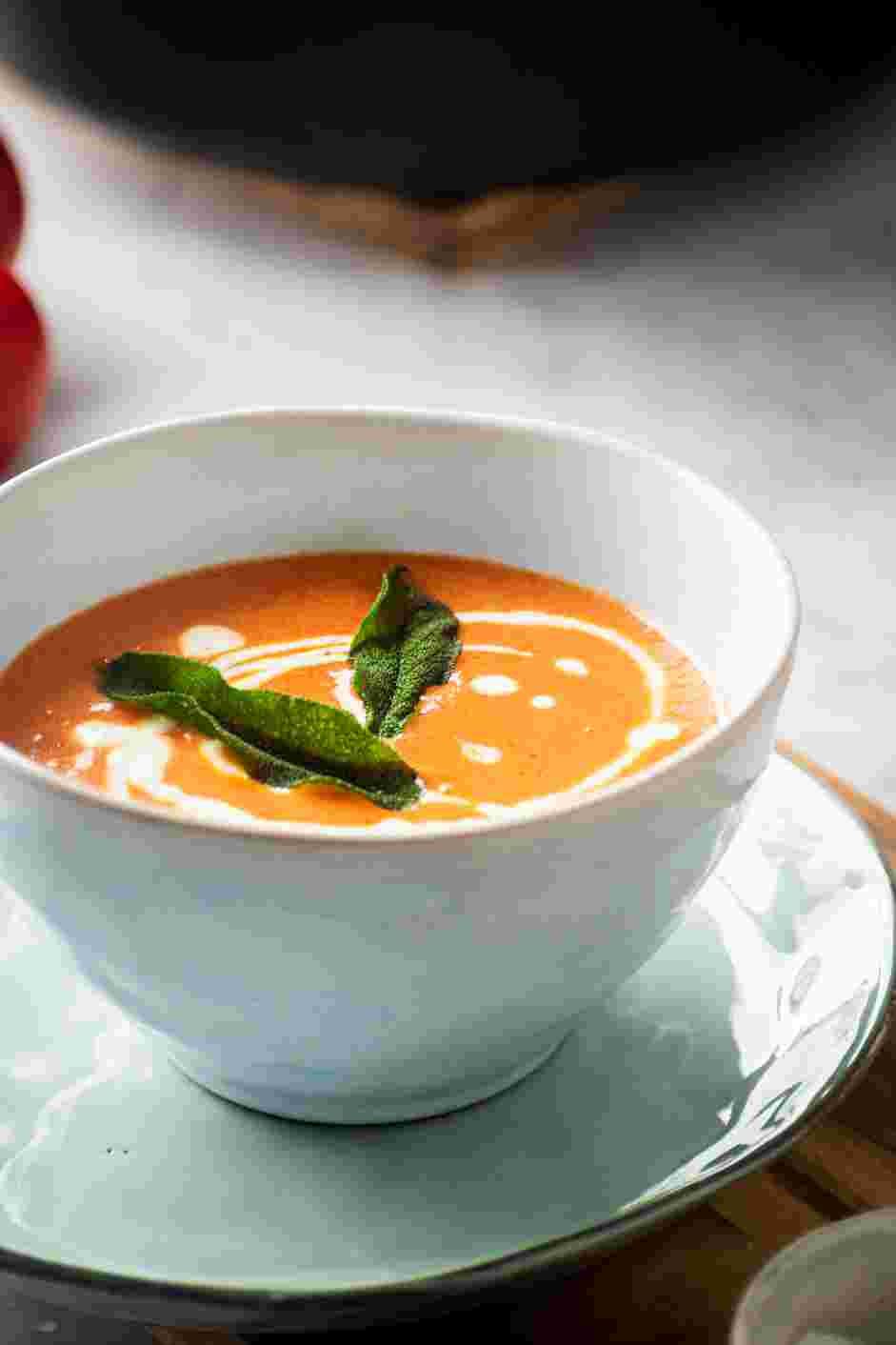 Creamy Tomato Soup Recipe: Season to taste and serve hot.