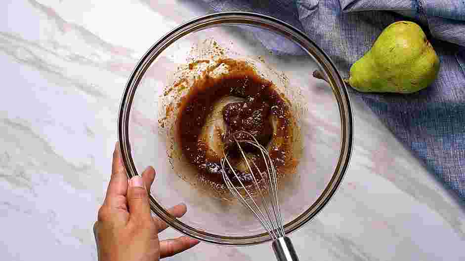 Pear Galette Recipe:
While the dough is chilling, prepare the filling.