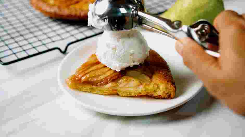 Pear Galette Recipe: Let cool for 10-15 minutes before serving with a scoop of vanilla ice cream.