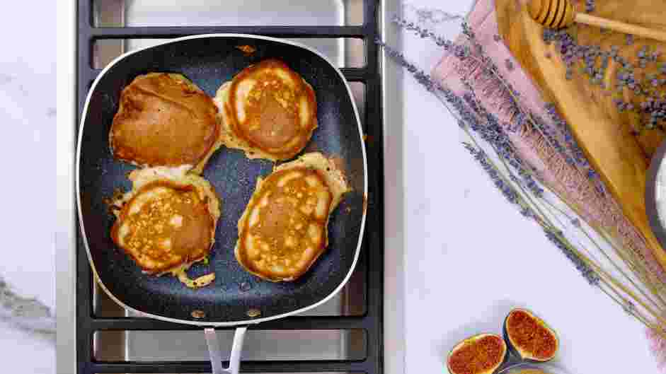 Zucchini Pancakes Recipe: Once the bubbles start to form on top of the pancakes, flip and finish cooking the pancakes, about 1-2 minutes.