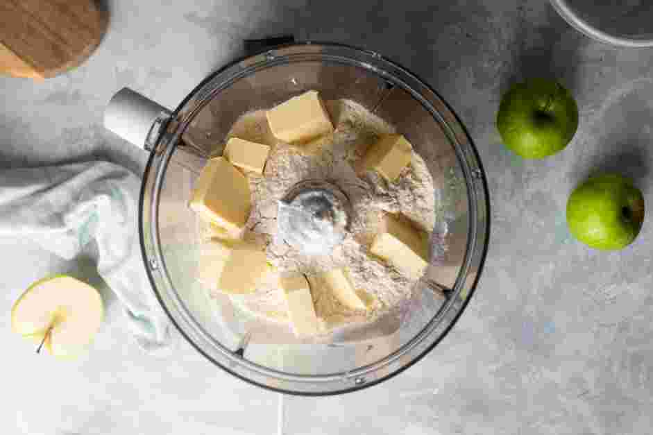 Mini Apple Pies Recipe:
When the butter is frozen, add it to the food processor.