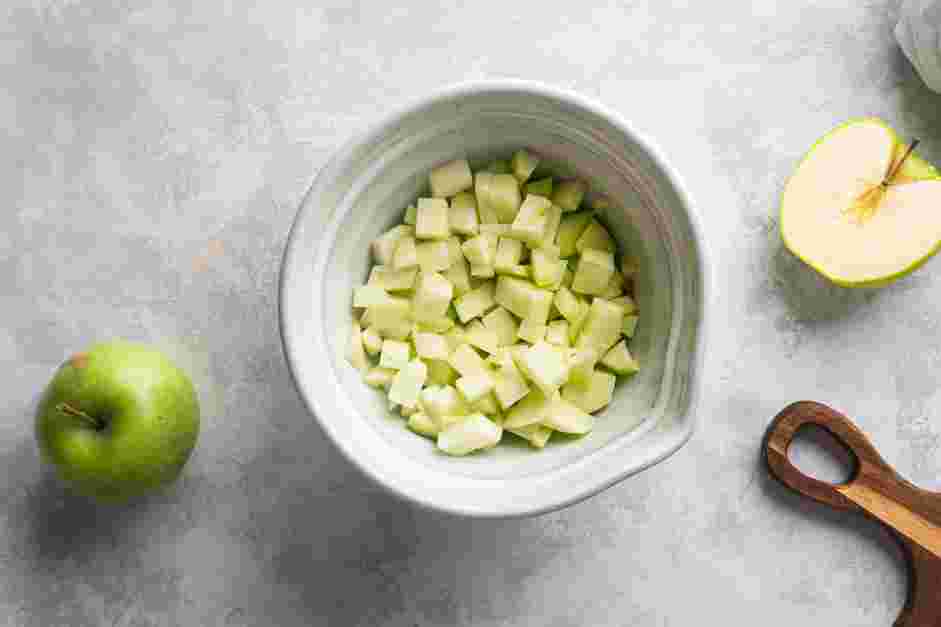 Mini Apple Pies Recipe: Chop the slices in pieces that are smaller than 1-inch.