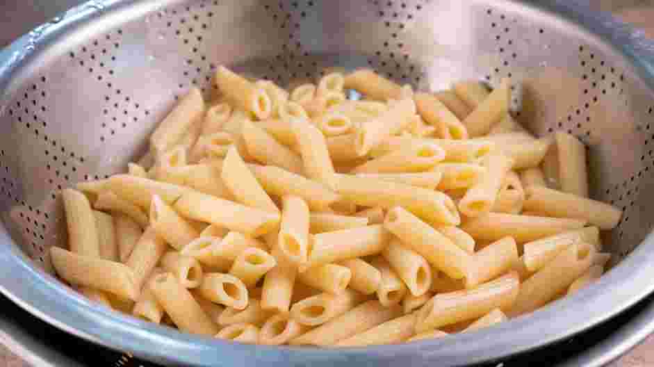 Buffalo Chicken Pasta Recipe: 
Preheat the oven to 350&deg;F.