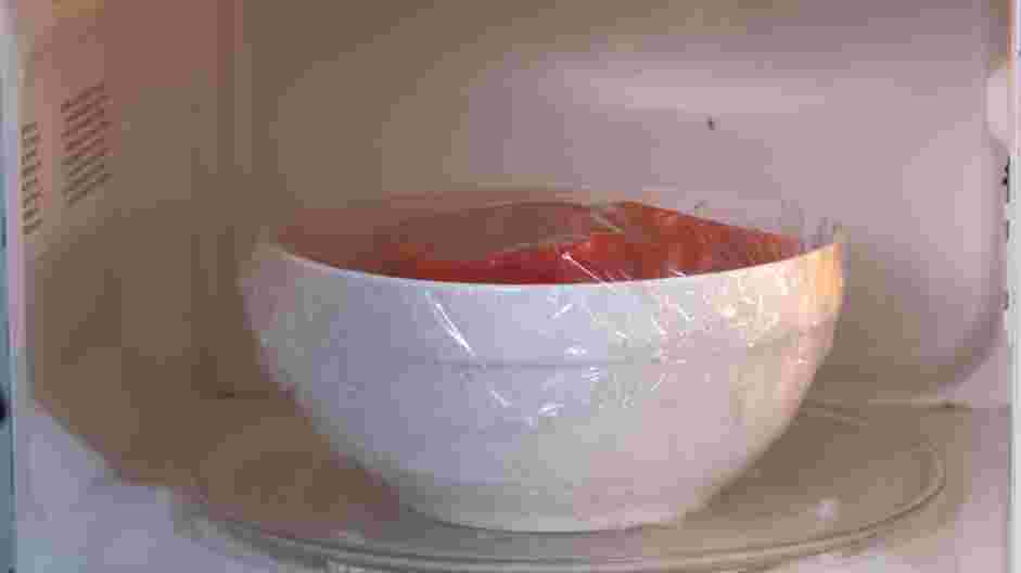 Sausage Stuffed Peppers Recipe:
Microwave on high for about 8-10 minutes, or until the peppers are slightly softened.