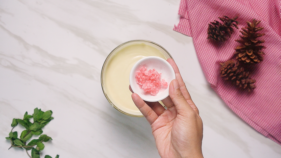 Chocolate Peppermint Bark Recipe: 
Stir in half of the crushed peppermint candy into the white chocolate.