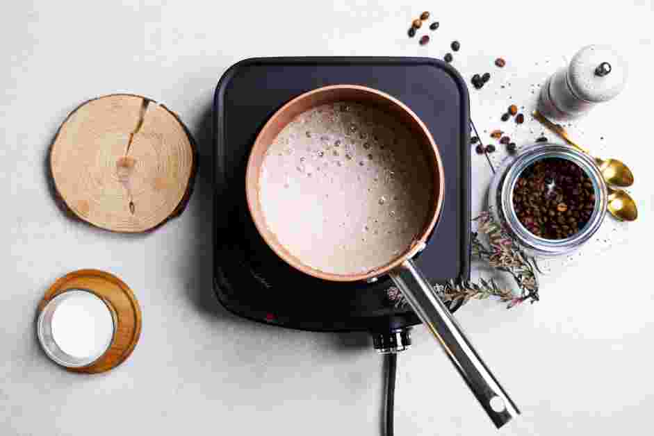 Caramel Latte Recipe: Bring the mixture to a boil without stirring.