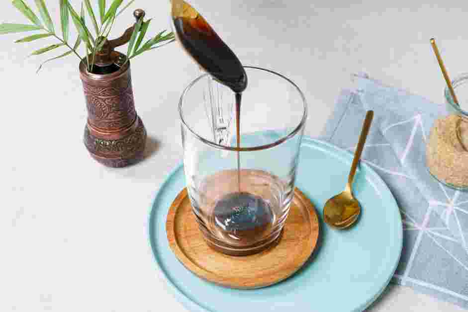 Caramel Latte Recipe:
Place a tablespoon of caramel sauce in the bottom of a mug.