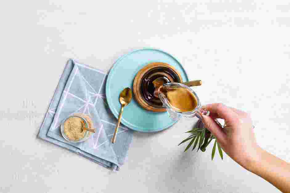Caramel Latte Recipe:
Pour the hot espresso or coffee over it, stirring to combine.