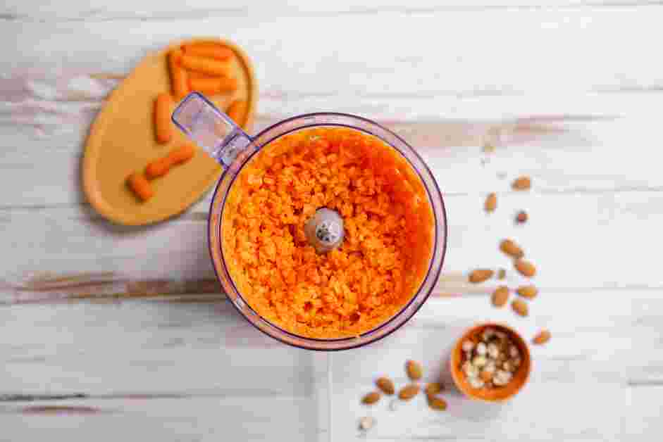 Carrot Halwa Recipe: 
Process the baby carrots until finely chopped.