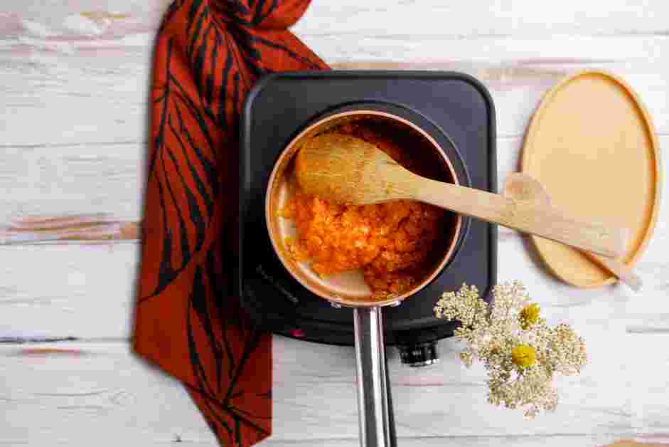 Carrot Halwa Recipe: 
Simmer on medium-low heat and cook, stirring constantly, until the moisture is completely evaporated.