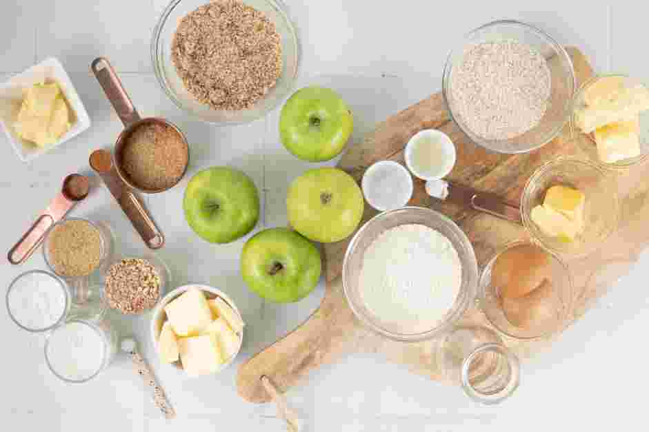 Apple Crumble Pie Recipe: Measure and prep all ingredients.