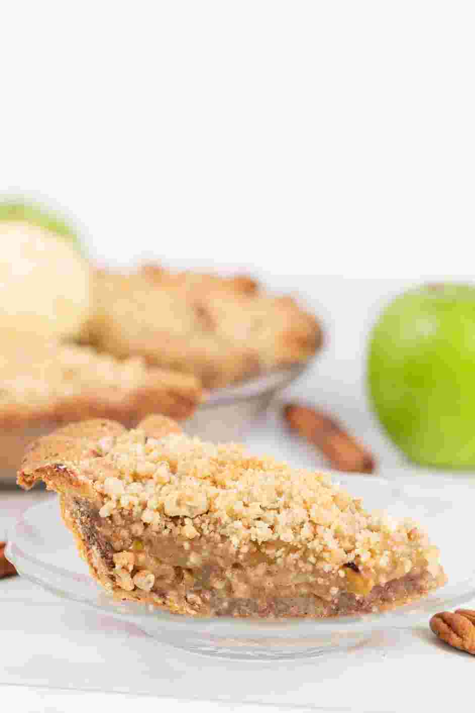 Apple Crumble Pie Recipe: Let the pie cool before cutting and serving.