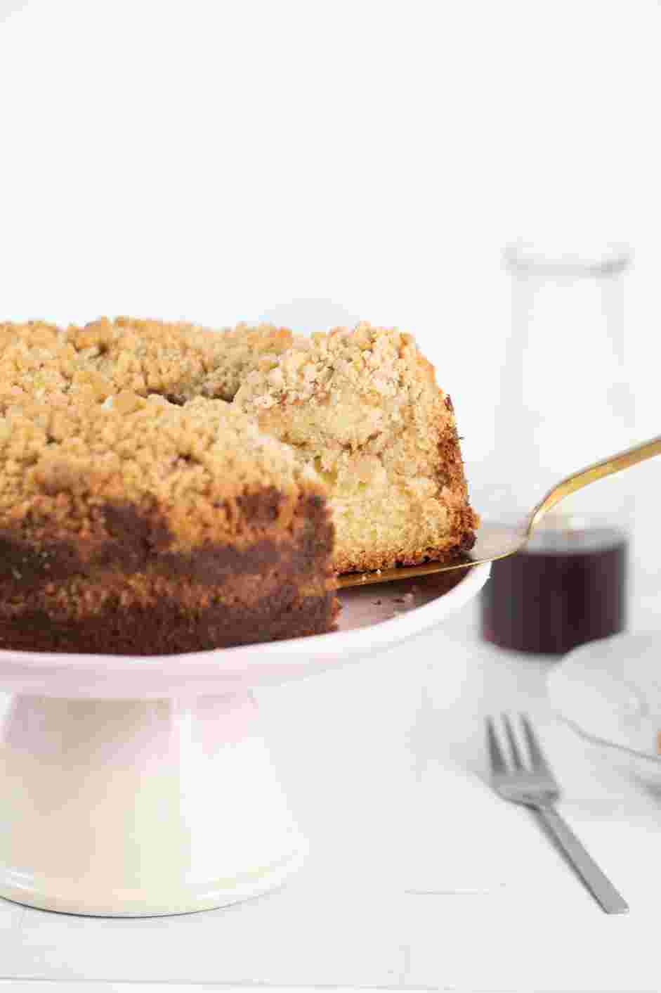 Cinnamon Coffee Cake Recipe: 
Allow the cake to cool.