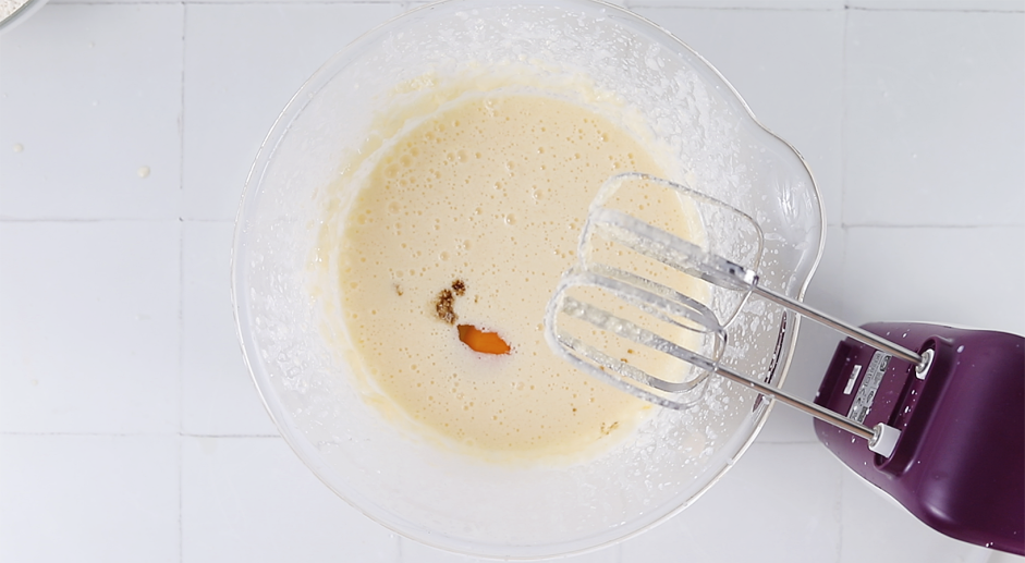 Cinnamon Coffee Cake Recipe:
Mix in the eggs, one at a time.
