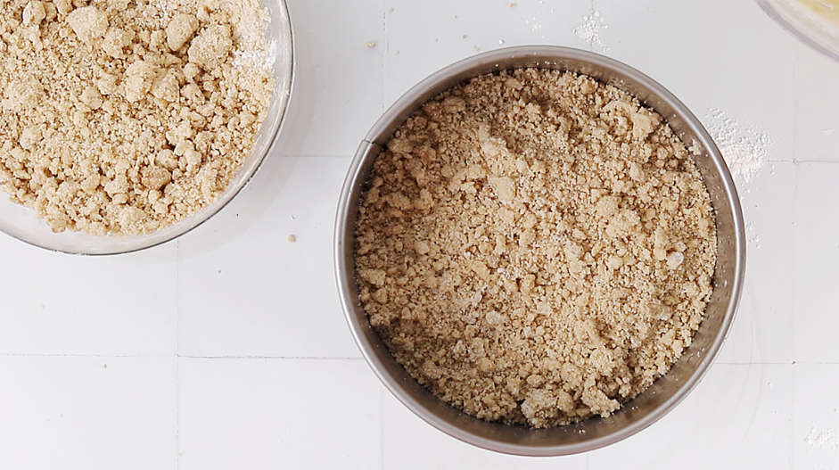 Cinnamon Coffee Cake Recipe: 
Top with half of the streusel mixture.