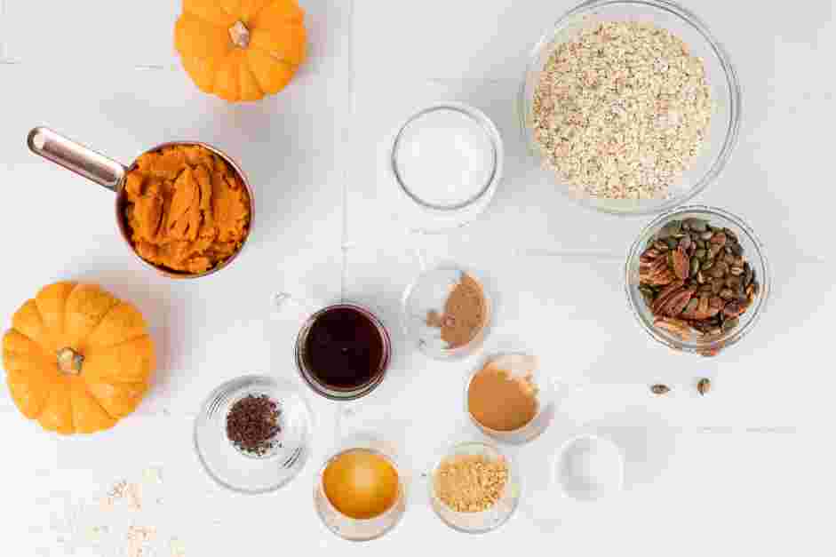 Pumpkin Oatmeal Recipe: Measure and prep all ingredients.