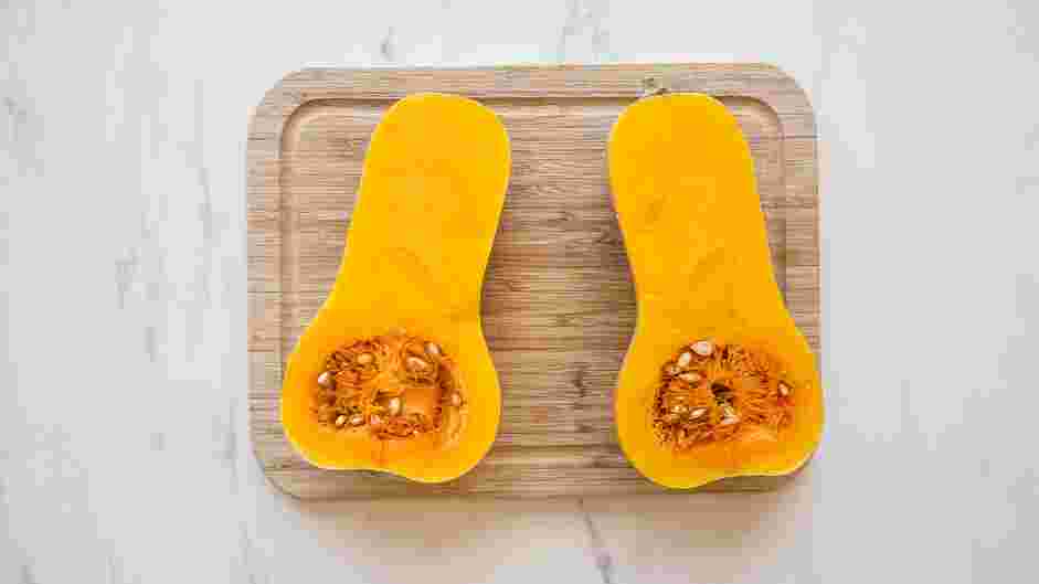 Sauteed Butternut Squash Recipe: Prepare the butternut squash.