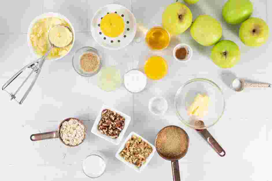 Vegan Apple Crisp Recipe: Preheat the oven to 375°F and grease a 9x13-inch baking dish.