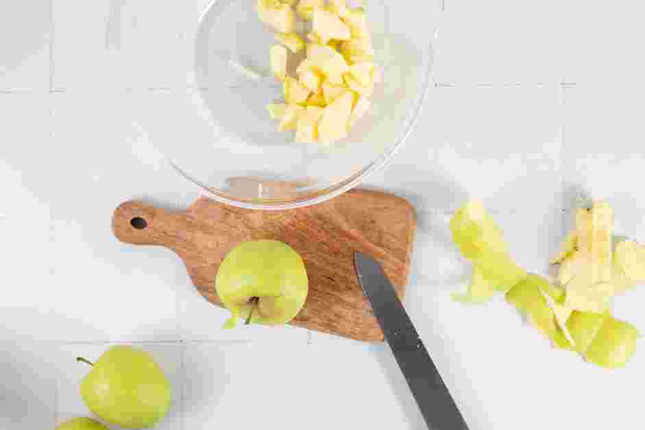 Vegan Apple Crisp Recipe: Peel, core and cube the apples.