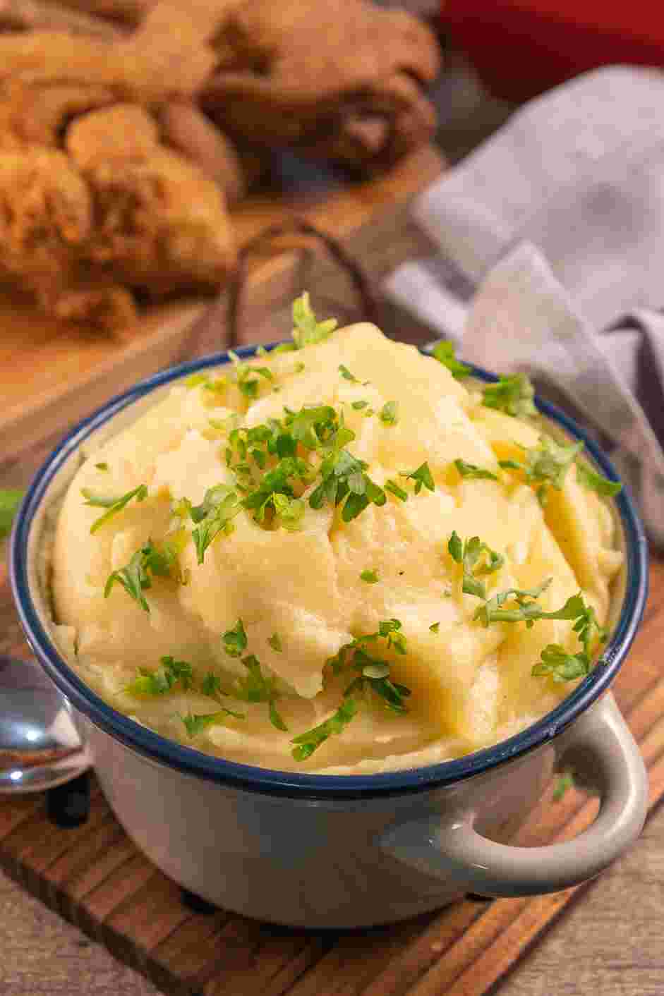 Cheesy Mashed Potatoes Recipe: Stir in the cheese and season with salt and pepper to taste.