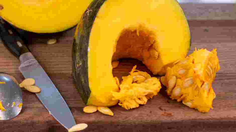 Roasted Kabocha Squash Recipe:
Preheat the oven to 400°F.