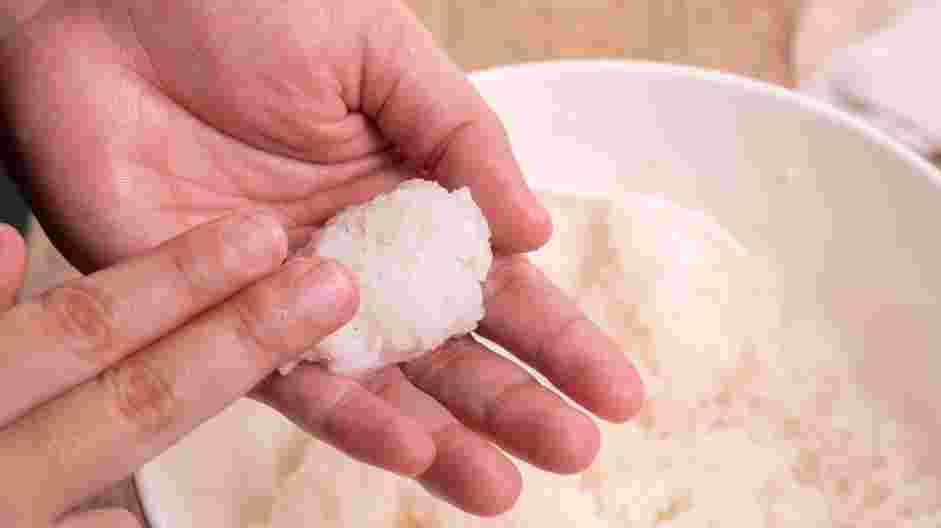 Easy Tuna Nigiri Recipe: 
Shape a rectangle out of the rice balls first.