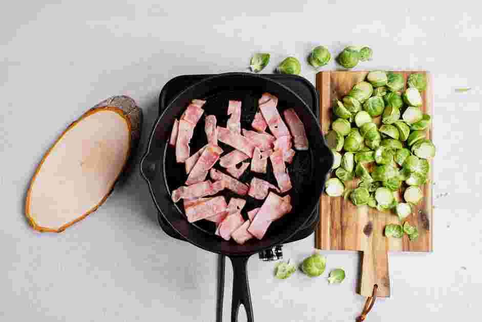 Brussels Sprouts and Bacon Recipe: Allow it to cook, undisturbed, until it starts to get crispy, about 7 minutes.