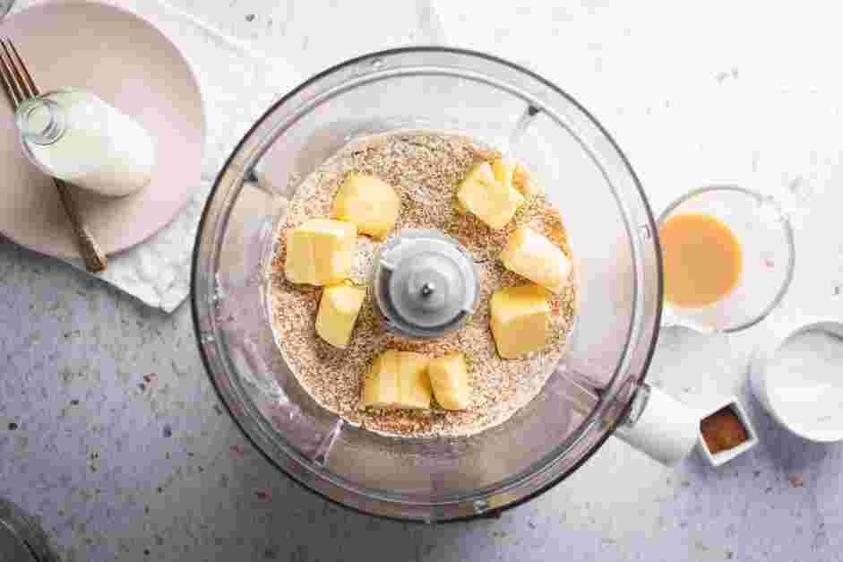 Cinnamon Graham Crackers Recipe:
Add the frozen butter and pulse until pea-sized pieces of butter are incorporated into the flour mixture.