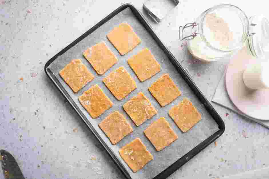Cinnamon Graham Crackers Recipe:
Place the cut dough onto the prepared baking sheet.