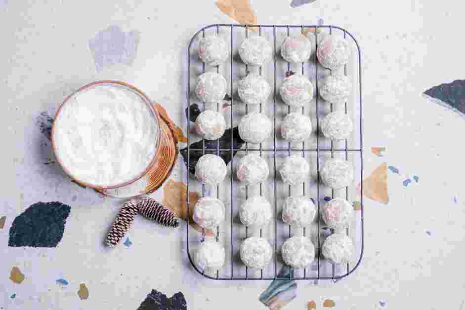 Snowball Cookies Recipe:
Transfer the cookies to a wired rack and let cool completely.