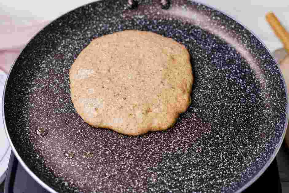 Vegan Pancake Mix Recipe: Let the batter cook until the edges are dry and the bottoms are golden brown, about 2-3 minutes.