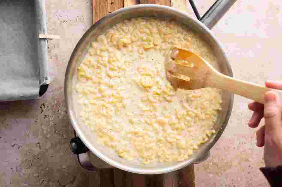 Fried Mac and Cheese Recipe: 
Turn the heat to medium-low.