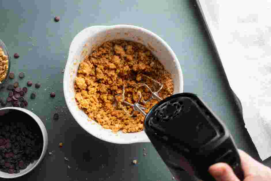 Chocolate Chip Walnut Cookies Recipe: In a bowl of a stand mixer fitted with the paddle attachment or with an electric mixer, cream the butter, sugar and brown sugar together until just mixed.