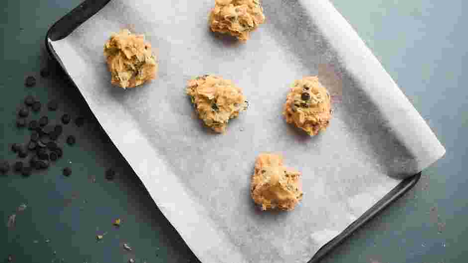 Chocolate Chip Walnut Cookies Recipe: 
Remove the bowl from the refrigerator and preheat the oven to 350&deg;F.