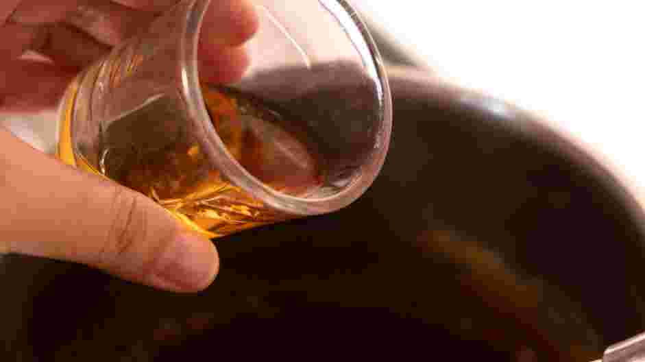 Bourbon Caramel Sauce Recipe:
Bring the mixture back to a low simmer and add the bourbon.