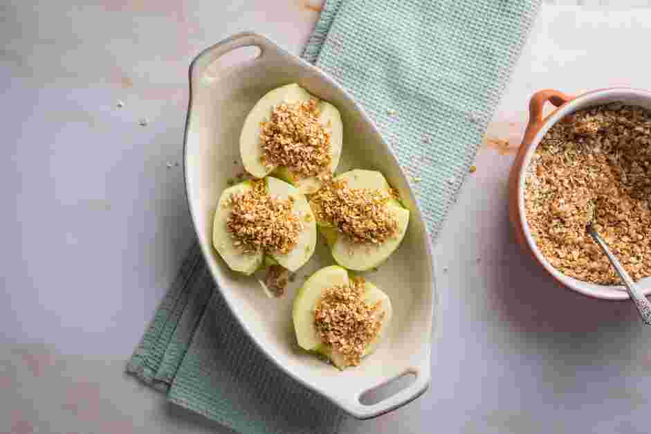 Baked Apple Oatmeal Recipe: 
Place a large pinch of the mixture into the hollow core of each apple.