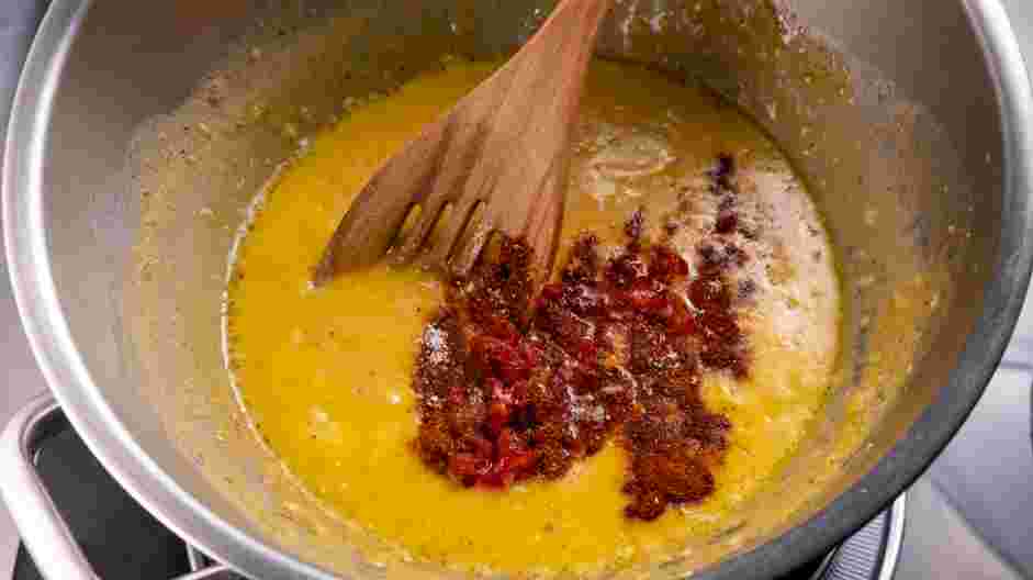 Pretzel Dip Recipe:
Add the roasted red pepper, ¾ teaspoon paprika, cumin, ground anise, salt and pepper.