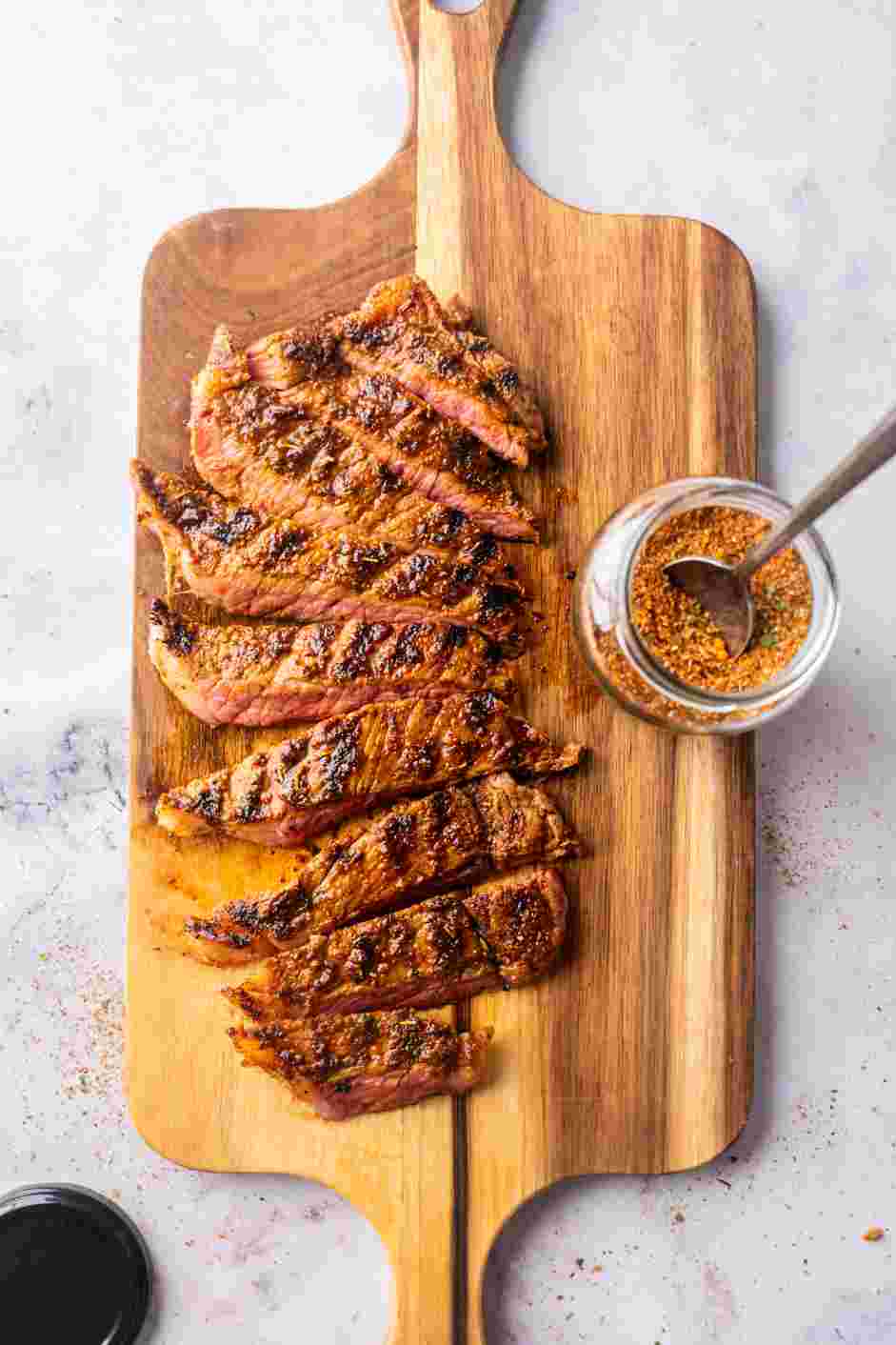 Brisket Dry Rub Recipe: Smoke on the grill or bake on a rack in a roasting pan at 250°F for 5-6 hours, until an internal temperature of 205°F is reached or the beef is fork-tender.