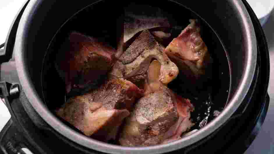Instant Pot Bone Broth Recipe: Set the Instant Pot to the sauté function.