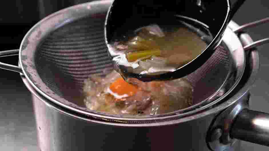 Instant Pot Bone Broth Recipe: 
Let the pressure release naturally and strain the broth.