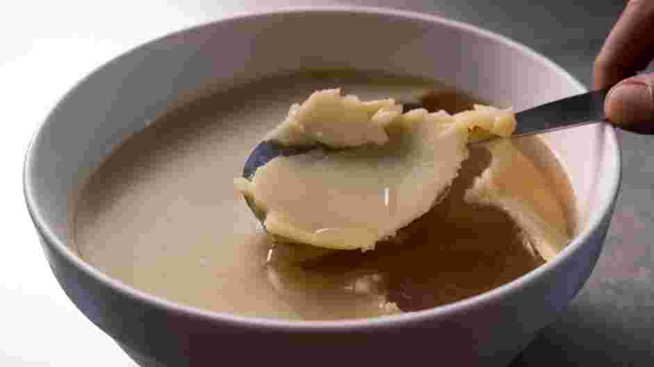 Instant Pot Bone Broth Recipe:
Use either a fat separator or refrigerate the broth until cold to skim the fat off the top.