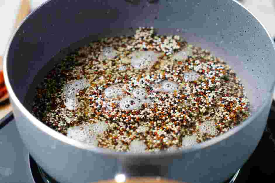 Rainbow Quinoa Bowl Recipe: Bring the mixture to a boil.