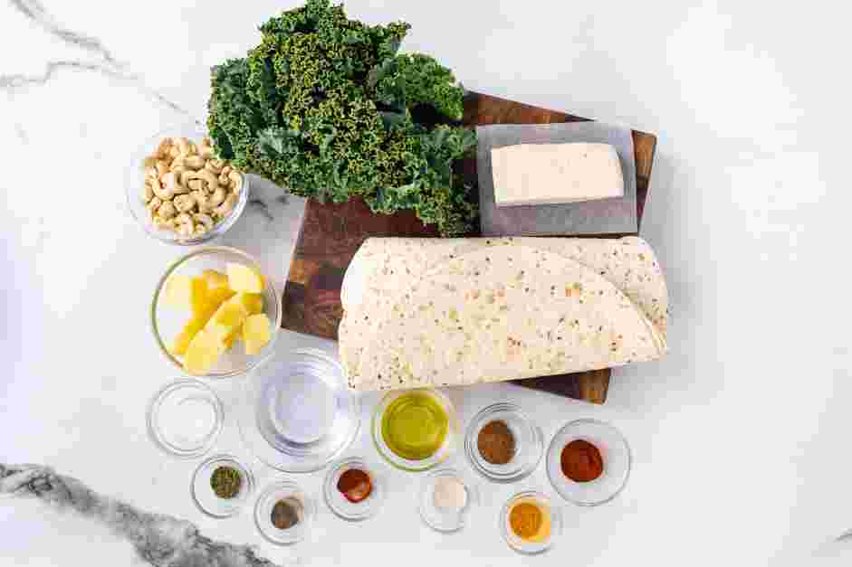 Vegan Breakfast Burrito Recipe: Measure and prep all ingredients.