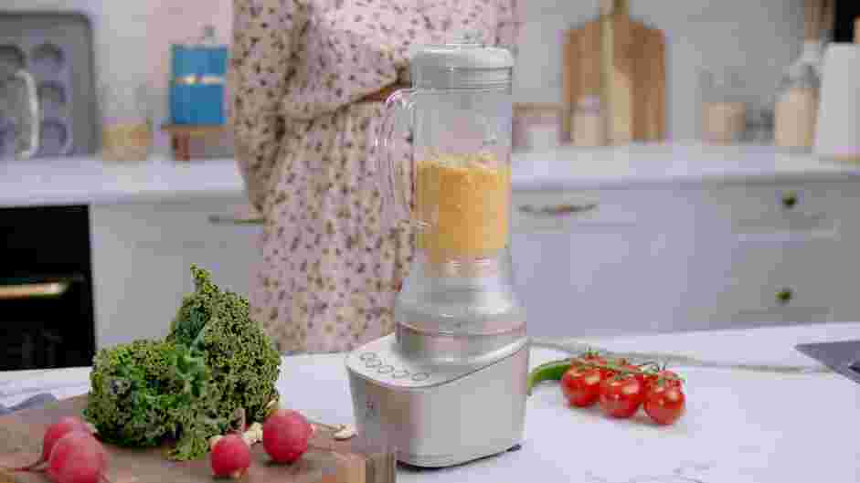 Vegan Breakfast Burrito Recipe:
Make the cashew cheese.